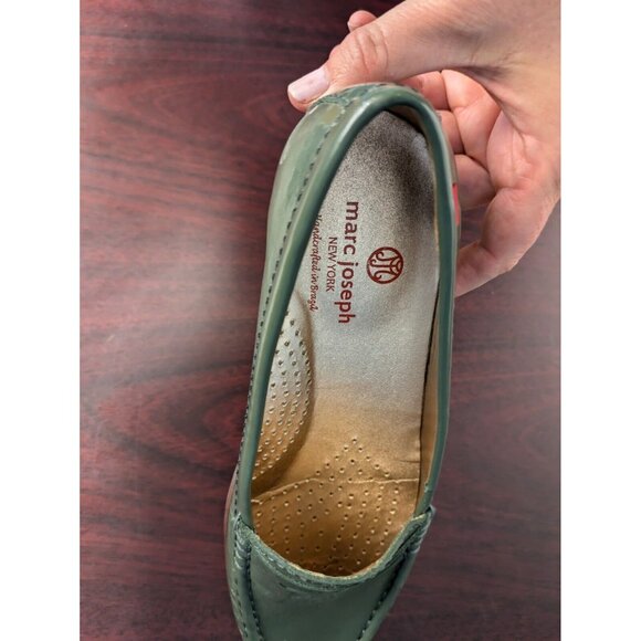 Marc Joseph East Village Loafer Women's Size 7.5 Brazil ATLANTIC BLUE Patent EUC - Picture 15 of 16